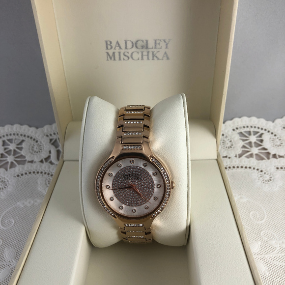Badgley Mischka Women\'s Crystal Watch in Rose Gold main image 5